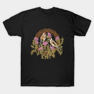 Goldfinches & Thistles Celtic Knotwork T-Shirt